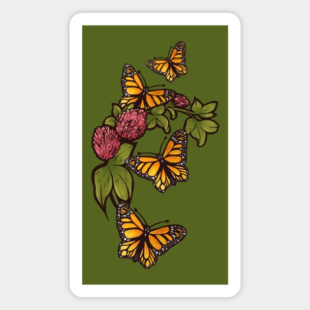 Monarch Butterfly Magnet by bubbsnugg